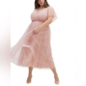 City Chic  Elina Maxi Dress- Dusty Rose.